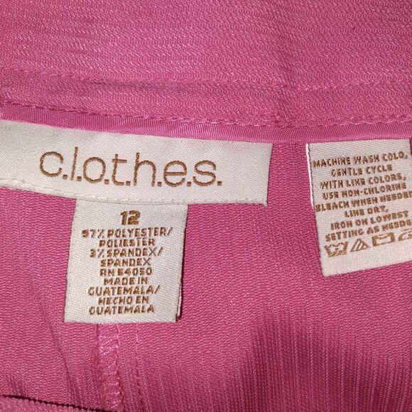 Elegant pink pants, Made by C.L.O.T.H.E.S., Size - 12 - Picture 2 of 5